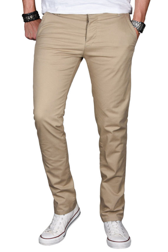 Herren Slim Fit Attire Chino Pants – Khaki