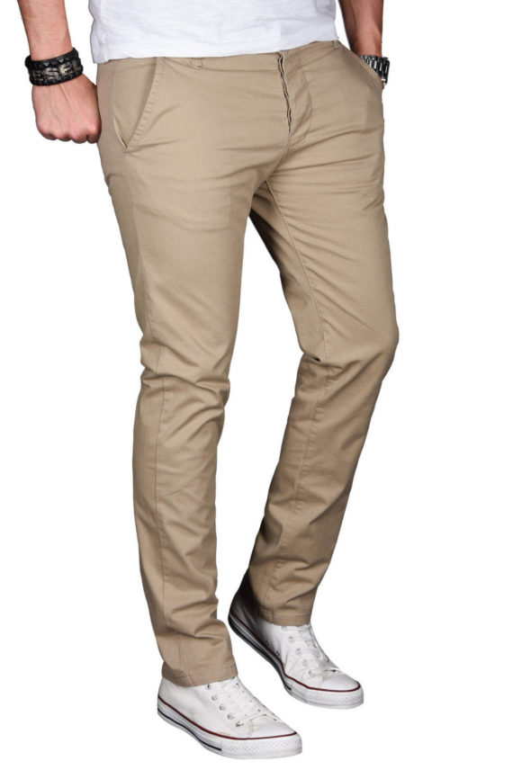 Herren Slim Fit Attire Chino Pants – Khaki