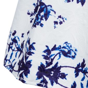 Retro Style Round Collar Blau