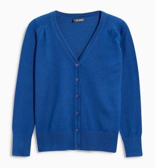 V-Neck Cardigan (3-14yrs) Blau
