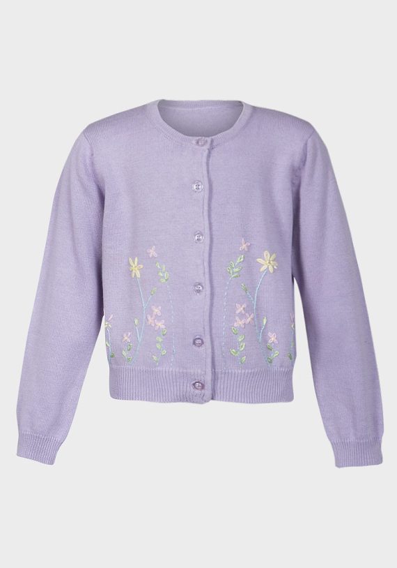 Girls Floral Cardigan