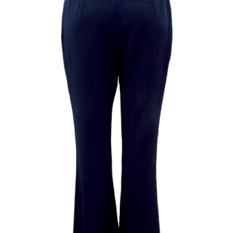 Navy Flat Front Side Zip Flare Bootleg Hose