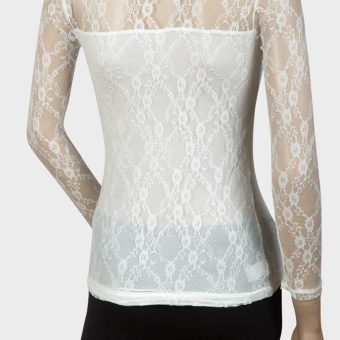 Ladies Lace Top Weiß