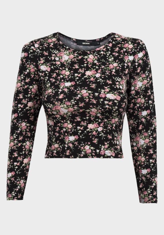 BIK BOK Ladies Floral Crop Top
