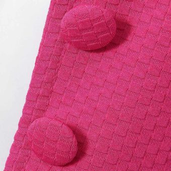 Bowknot Applique Single-Breasted Short Blazer PINK