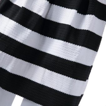 Fashionable Scoop Neck Striped Long Sleeve Dress