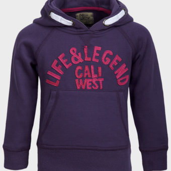 Life & Legend Mädchen HOODIE KAPUZENSWEATSHIRT PULLOVER LILA