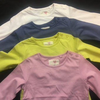 Mehrfarbige leuchtende - T-Shirts im viererpack  100 % Baumwolle