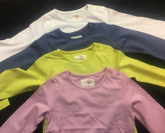 Mehrfarbige leuchtende - T-Shirts im viererpack  100 % Baumwolle