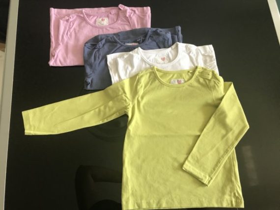 Mehrfarbige leuchtende - T-Shirts im viererpack  100 % Baumwolle